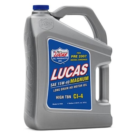 Lucas Oil Lucas Oil Products LUC10076 Magnum Long Drain Heavy Duty High TBN SAE 15W-40 Conventional Motor Oil - 1 gal LUC10076